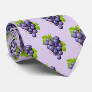 cute tiled grape tiled fruit pattern  neck tie