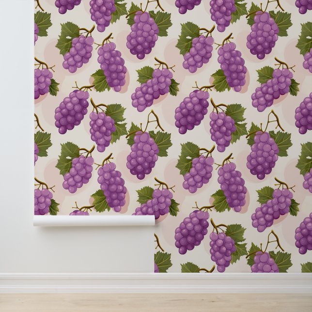 Cute tiled grapes fruit  wallpaper  (Application)