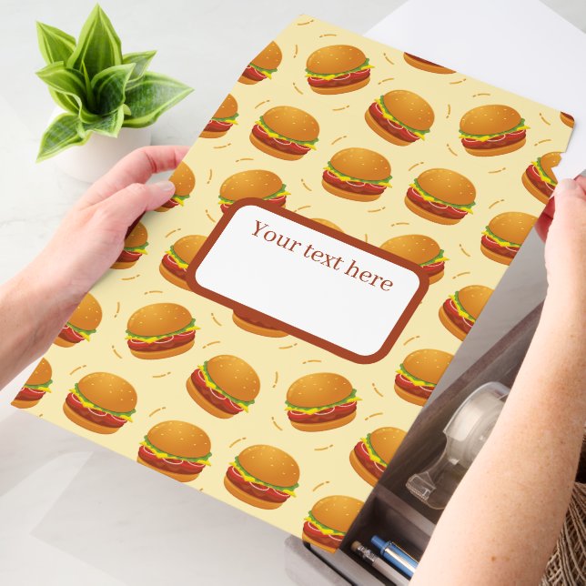 Cute tiled hamburger pattern text box envelope mailers (Desk)