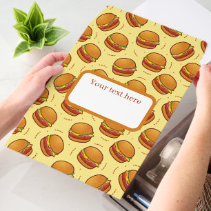Cute tiled hamburger pattern text box envelope mailers