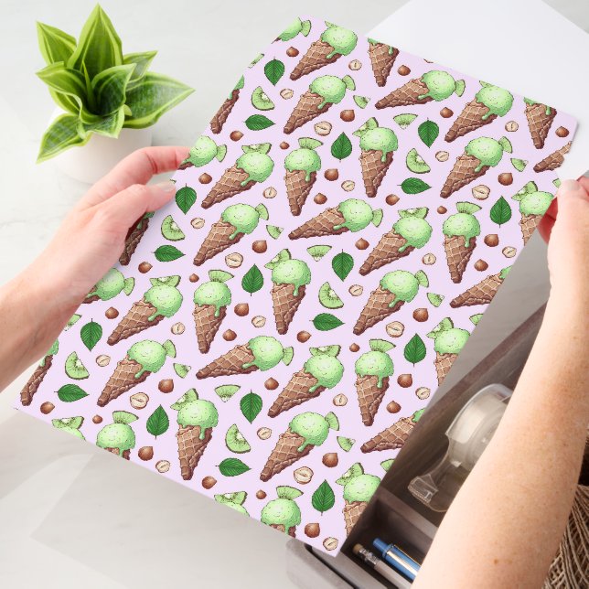 Cute tiled ice cream pattern  envelope mailers (Desk)