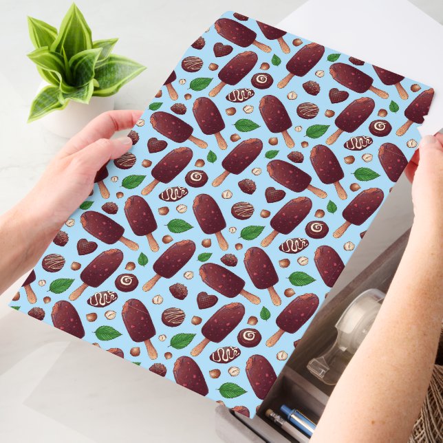 Cute tiled ice cream pattern envelope mailers (Desk)