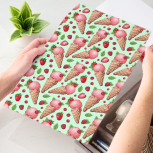 Cute tiled ice cream pattern envelope mailers
