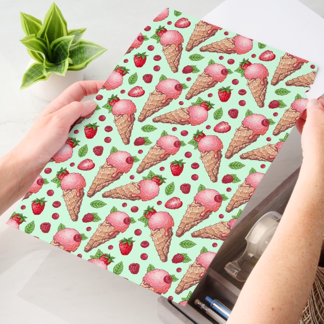 Cute tiled ice cream pattern  envelope mailers (Desk)