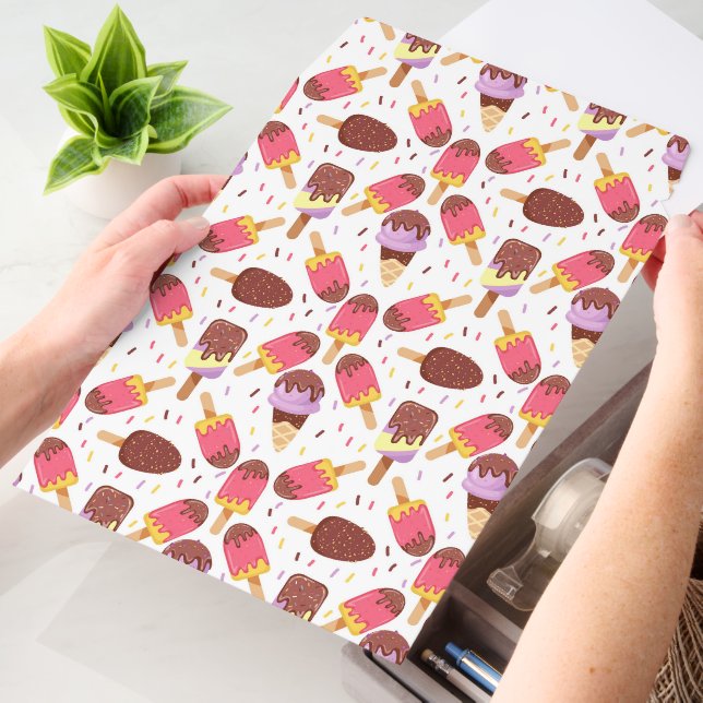 Cute tiled ice cream pattern  envelope mailers (Desk)