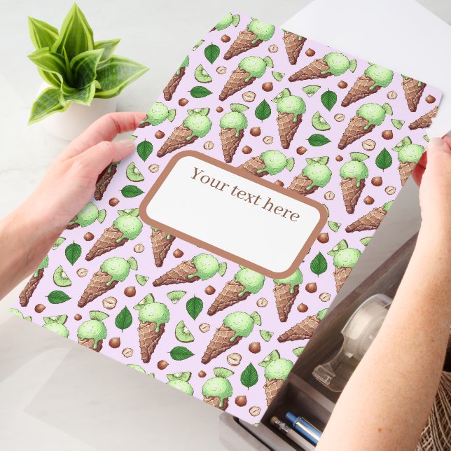 Cute tiled ice cream pattern text box envelope mailers (Desk)