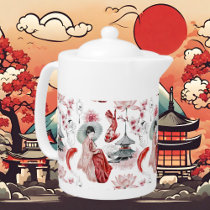 cute tiled Japanese pattern Teapot