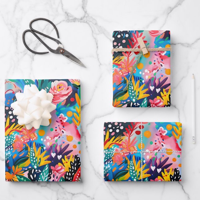 Cute tiled Japanese pattern  Wrapping Paper Sheets (Front)