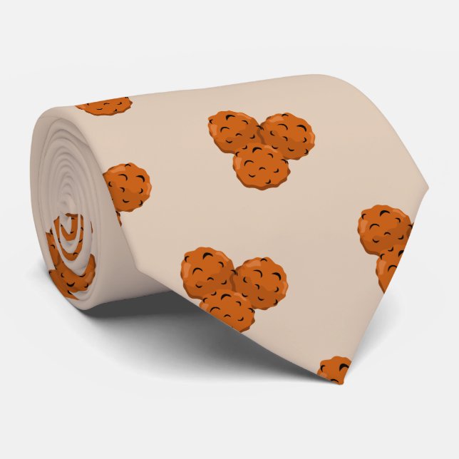 Cute tiled meatball pattern neck tie (Rolled)