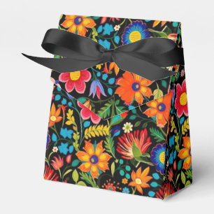 Cute tiled Mexican fiesta flowers Favor Boxes