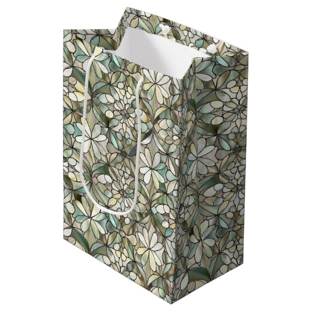 Cute tiled Mother of pearl pattern  Medium Gift Bag (Front Angled)