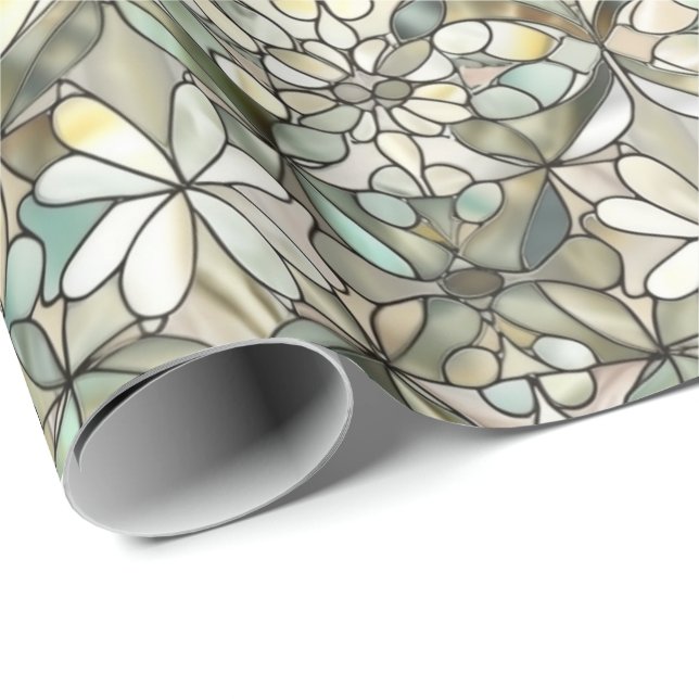 Cute tiled Mother of pearl pattern Wedding Wrapping Paper (Roll Corner)