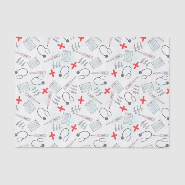 cute tiled Nurse pattern party  Tissue Paper (Front)