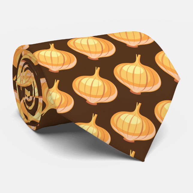 Cute tiled onion pattern neck tie (Rolled)