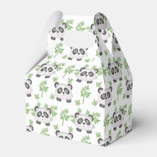 cute tiled panda bear party Small  Favor Boxes