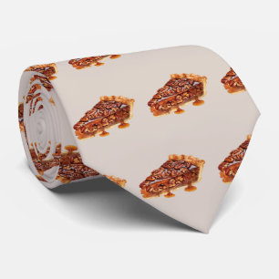 Cute tiled pattern Bakery pecan pie Neck Tie