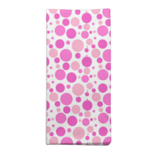 Cute tiled pink polka dots Short  Cloth Napkin