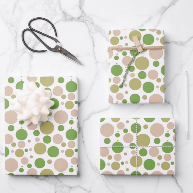 Cute tiled polka dot party Wrapping Paper Sheets (Front)