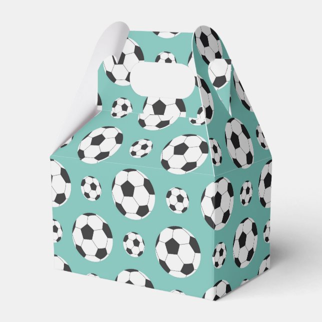 cute tiled soccer ball sports pattern  favor boxes (Front Side)
