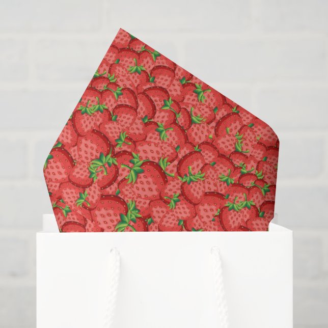 Cute tiled strawberry pattern  tissue paper (Gift Bag)