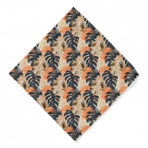 Cute tiled tropical leaf beach bandana