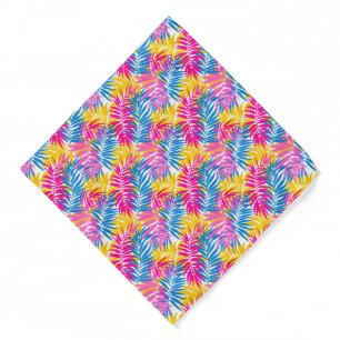 Cute tiled tropical leaf beach bandana