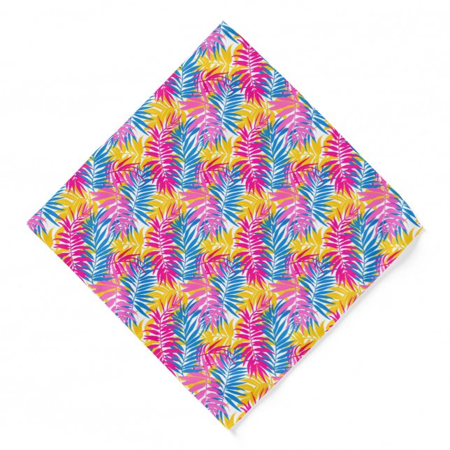 Cute tiled tropical leaf beach  bandana (Front)