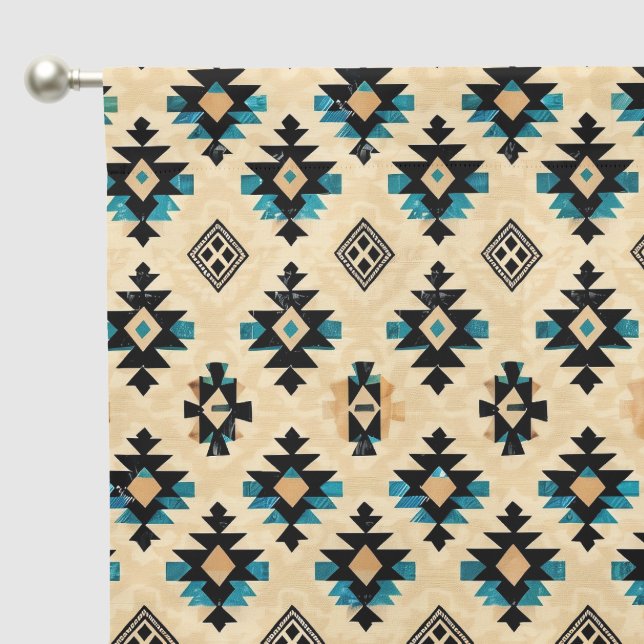 Cute tiled Western pattern  Blackout Curtains (Pocket)