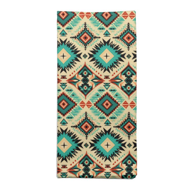 Cute tiled Western pattern  Cloth Napkin (Folded)
