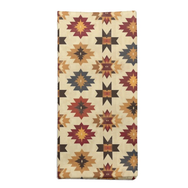 Cute tiled Western pattern Cloth Napkin (Folded)