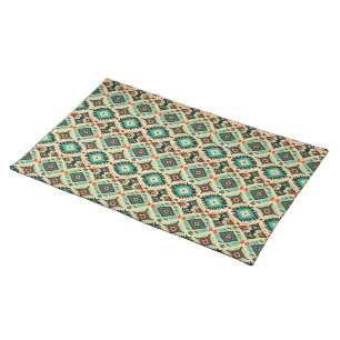 Cute tiled Western pattern Cloth Placemat