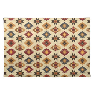 Cute tiled Western pattern Cloth Placemat
