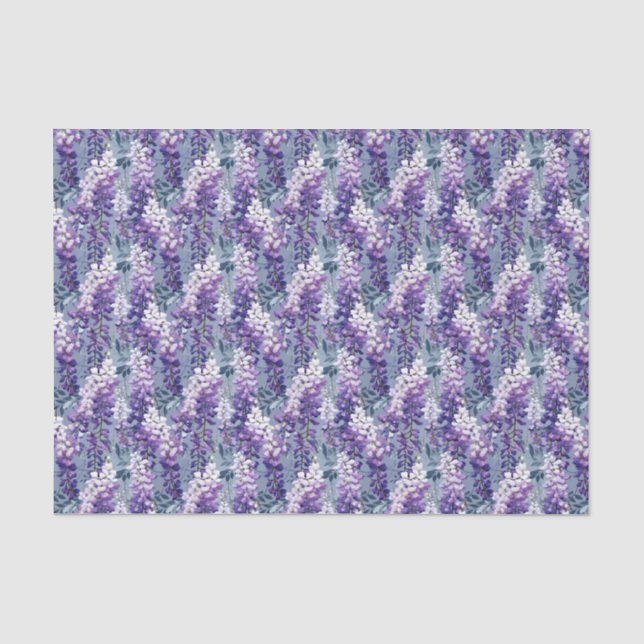 Cute tiled wisteria pattern  tissue paper (Front)