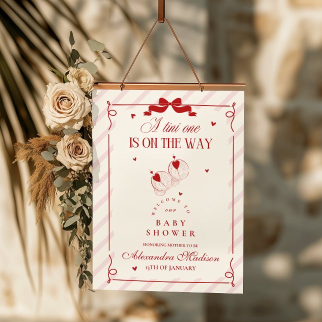 Cute Tini One Is On The Way Baby Shower Foam Board (Creator Uploaded)