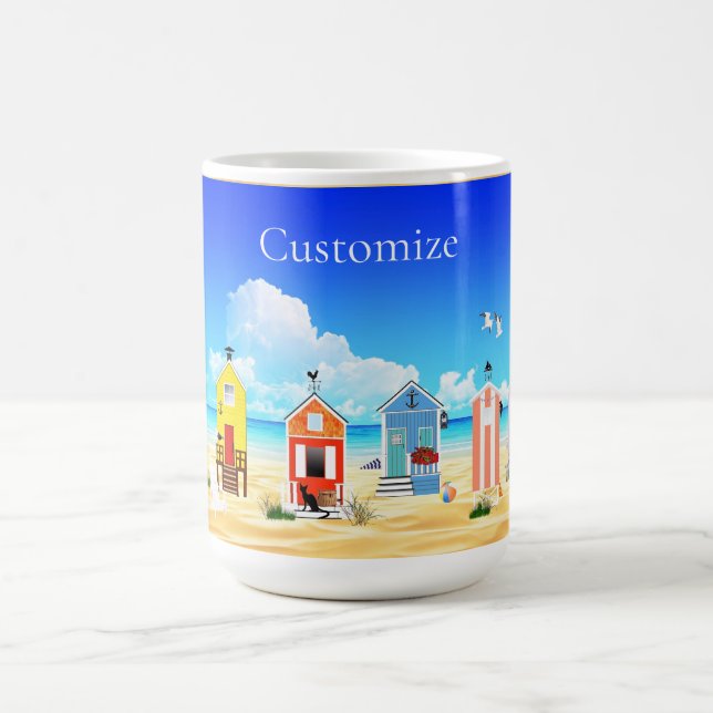 Cute Tiny Beach Shacks Thunder_Cove Coffee Mug (Center)