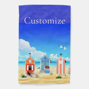 Cute Tiny Beach Shacks Thunder_Cove Garden Flag