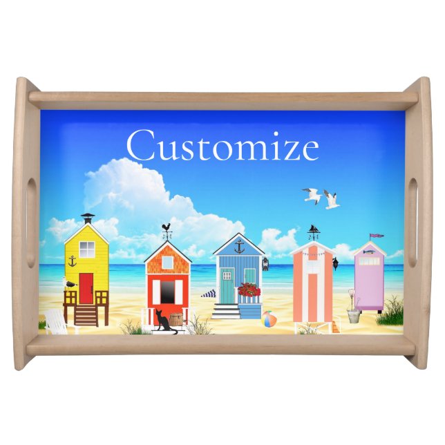 Cute Tiny Beach Shacks Thunder_Cove Serving Tray (Front)