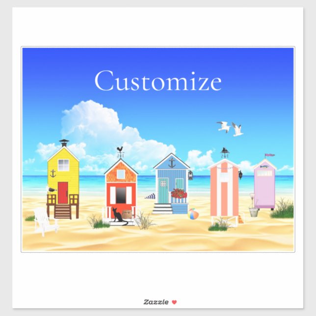 Cute Tiny Beach Shacks Thunder_Cove Sticker (Sheet)