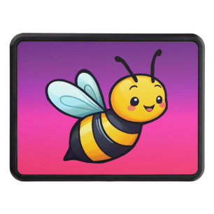 Cute Tiny Cartoon yellow bees pattern Hitch Cover