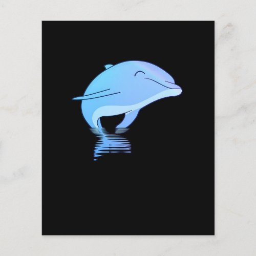 cute tiny dolphin animal flyer
