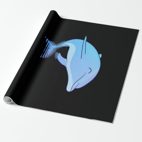 cute tiny dolphin animal wrapping paper