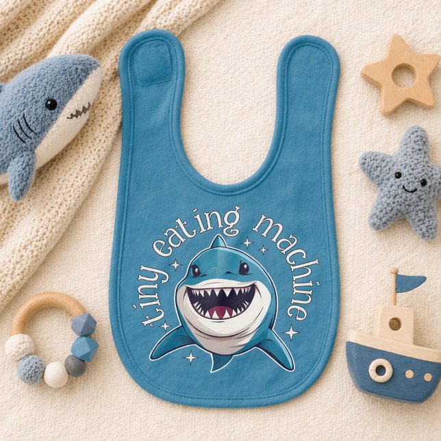 Cute Tiny Eating Machine Shark Baby Bib (Creator Uploaded)