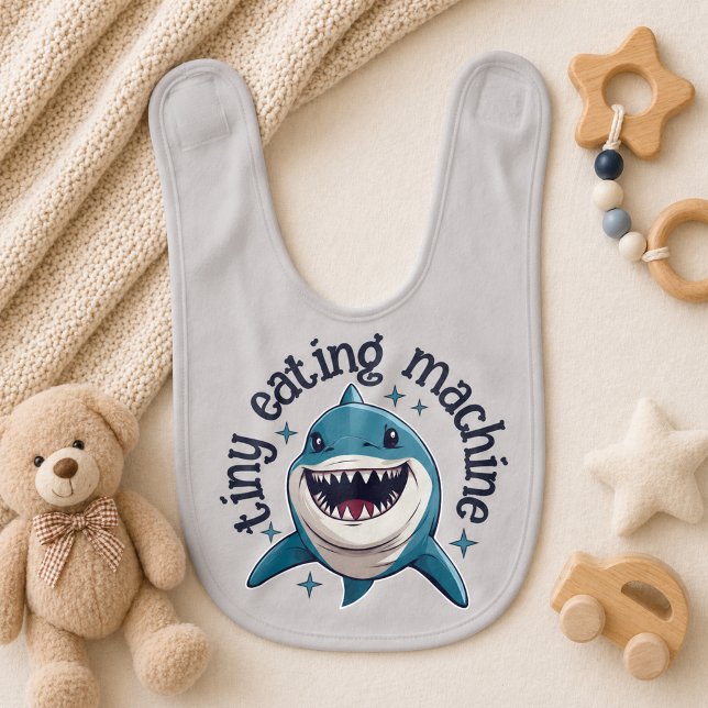 Cute Tiny Eating Machine Shark Baby Bib (Creator Uploaded)