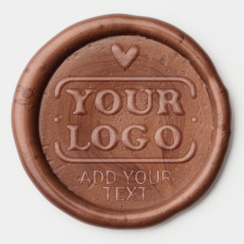 Cute Tiny Heart Symbol Logo Text Template Business Wax Seal Sticker