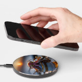 Cute tiny octopus in a teacup at sunrise Wireless Charger (Hand)