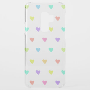 Cute Tiny Pastel Rainbow Hearts Pattern Uncommon Samsung Galaxy S9 Plus Case