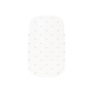 Cute tiny polka dots pattern black white minx nail art