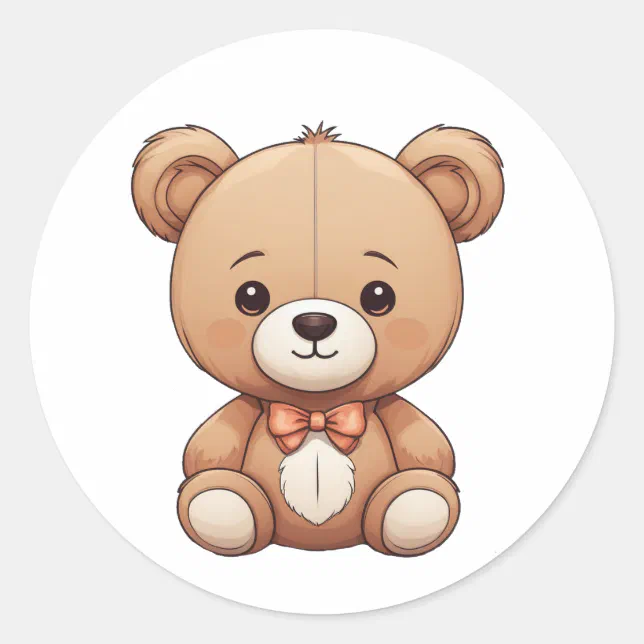 cute tiny teddy bear sticker | Zazzle