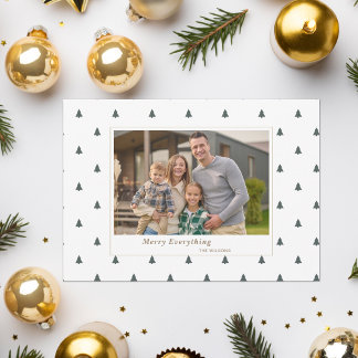 Cute Tiny Trees Christmas Holidays Photo Holiday Card