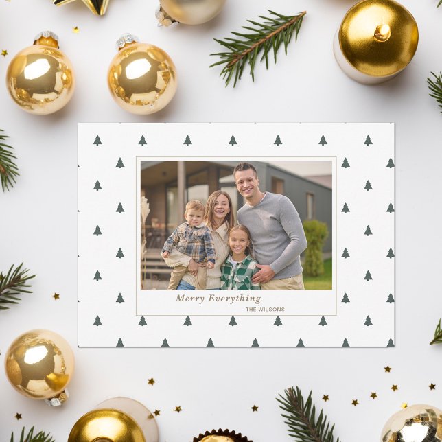 Cute Tiny Trees Christmas Holidays Photo Holiday Card (Cute Tiny Trees Christmas Holidays Photo Holiday Card)